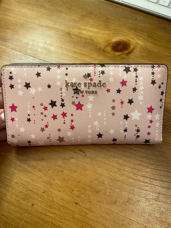 kate spade Handbags - kate spade Pink Star-Print Continental Wallet
